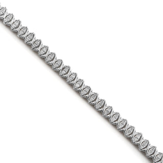 1.00 Carat X-Link Diamond Tennis Bracelet in Sterling Silver - 7.5"