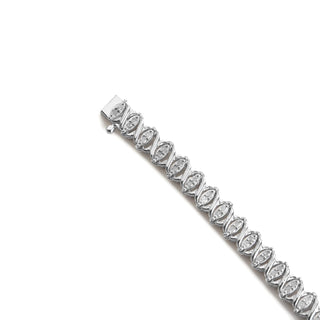 1.00 Carat X-Link Diamond Tennis Bracelet in Sterling Silver - 7.5"