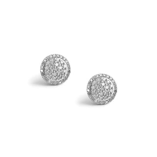 1/4 Carat Diamond Halo Stud Earrings in 10K White Gold