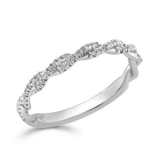 1/5 Carat Diamond Twist Band in Sterling Silver