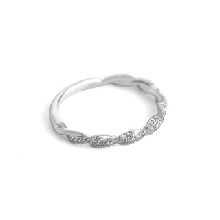 1/5 Carat Diamond Twist Band in Sterling Silver