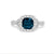 1.56 Carat Genuine London Blue Topaz & White Topaz Ring in Sterling Silver