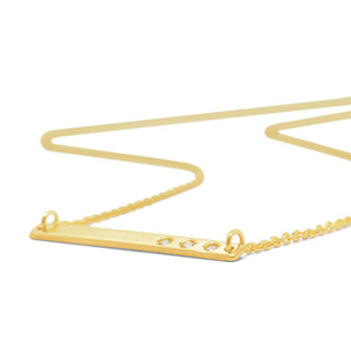 Bar Gold Pendant Necklace in 9K Yellow Gold-18"